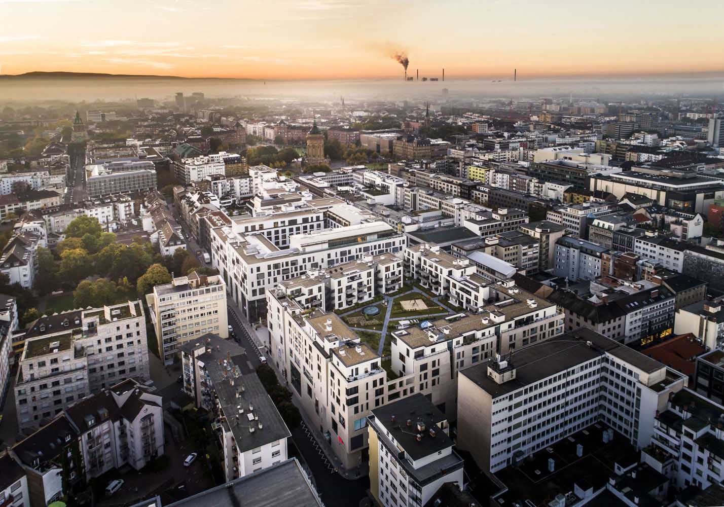 Luftaufnahme Drohnenfotografie Mannheim Innenstadt Q6Q7